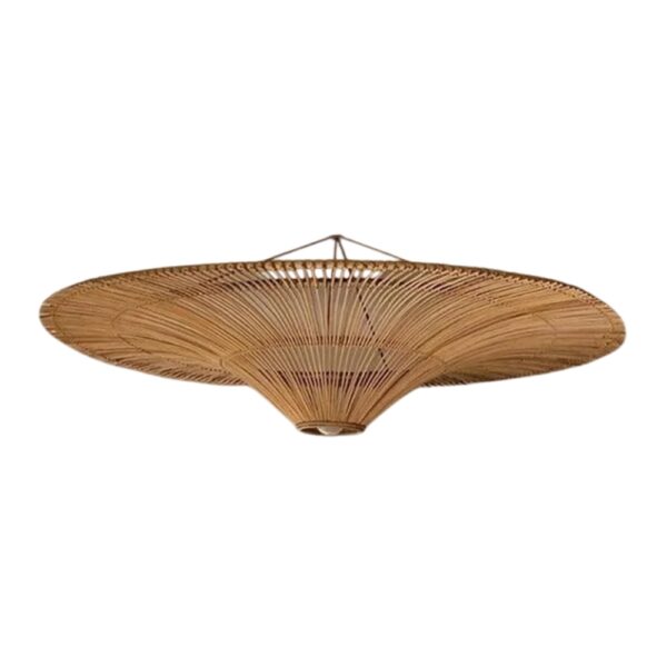 Grand luminaire rotin élégant au style rétro