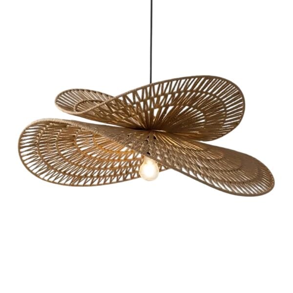 Luminaire rotin chambre original et décoratif