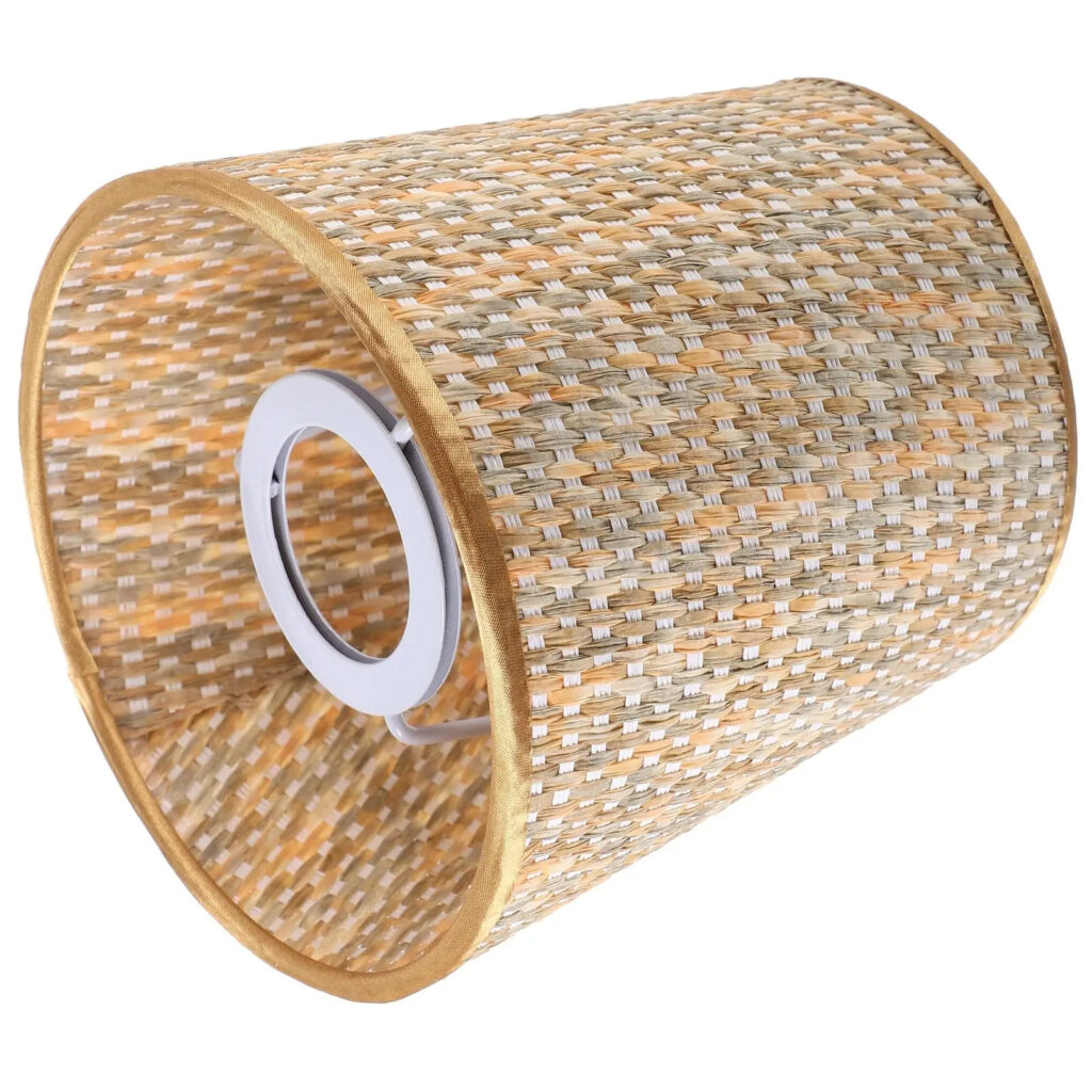 Abat-jour effet rotin lampe sur pied robuste et durable