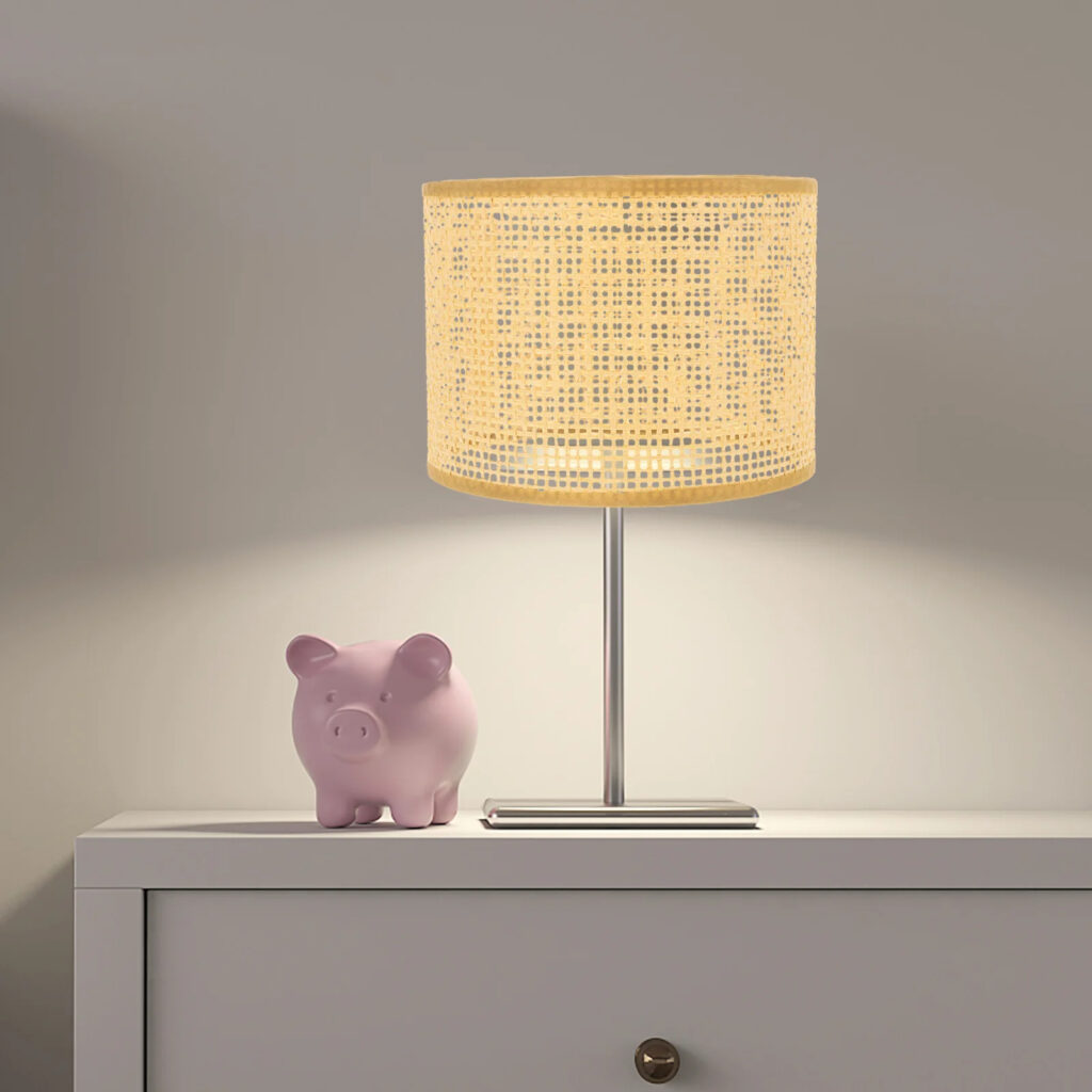 Abat jour lampe de chevet rotin chic et moderne