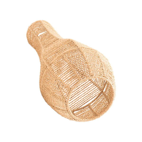 Abat-jour suspension effet rotin en forme de vase