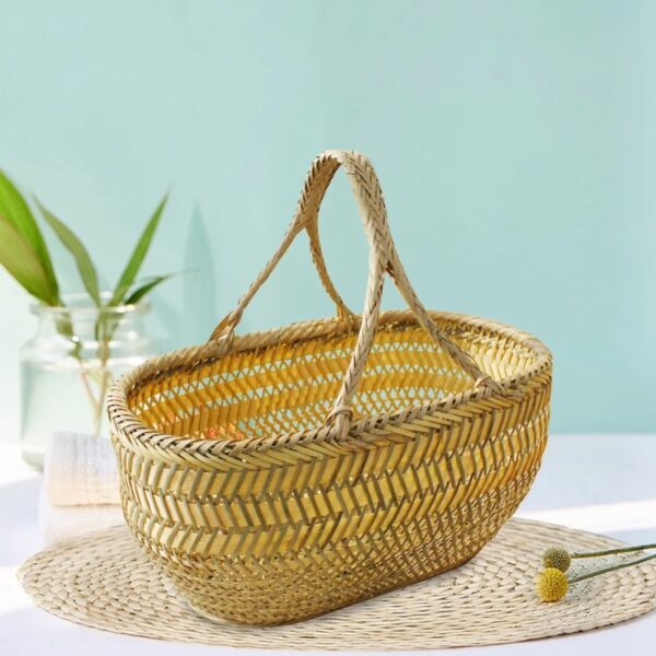Grand panier rotin léger et élégant