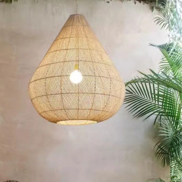 Lustre effet rotin chic et polyvalent en osier