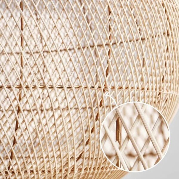 Lustre effet rotin chic et polyvalent en osier