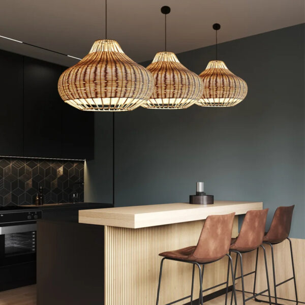 Lustre effet rotin créatif et élégant