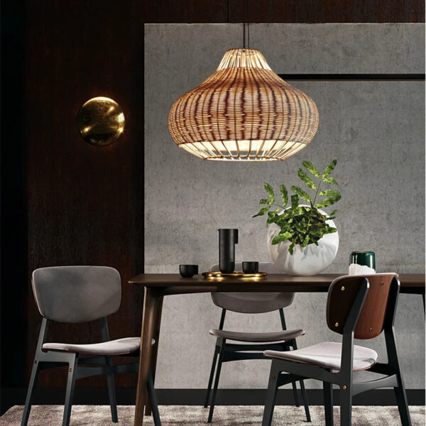 Lustre effet rotin créatif et élégant