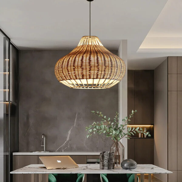 Lustre effet rotin créatif et élégant