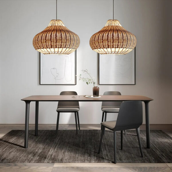 Lustre effet rotin créatif et élégant