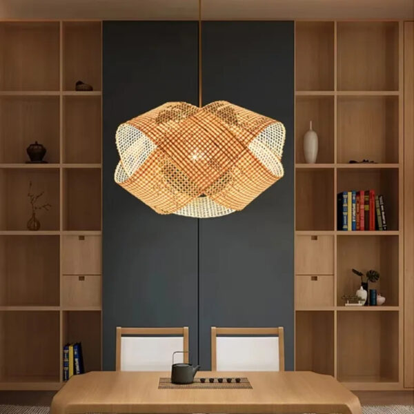 Lustre rotin élégant au style chinois