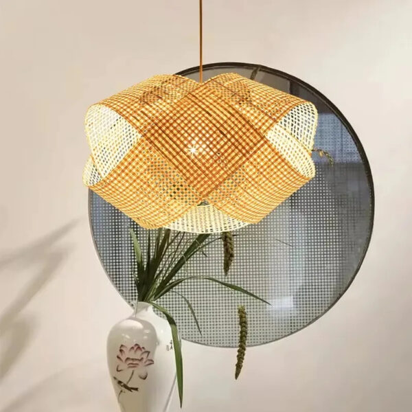 Lustre rotin élégant au style chinois