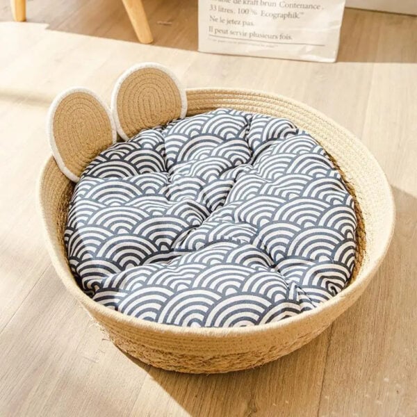 Panier chien rotin amusant et durable