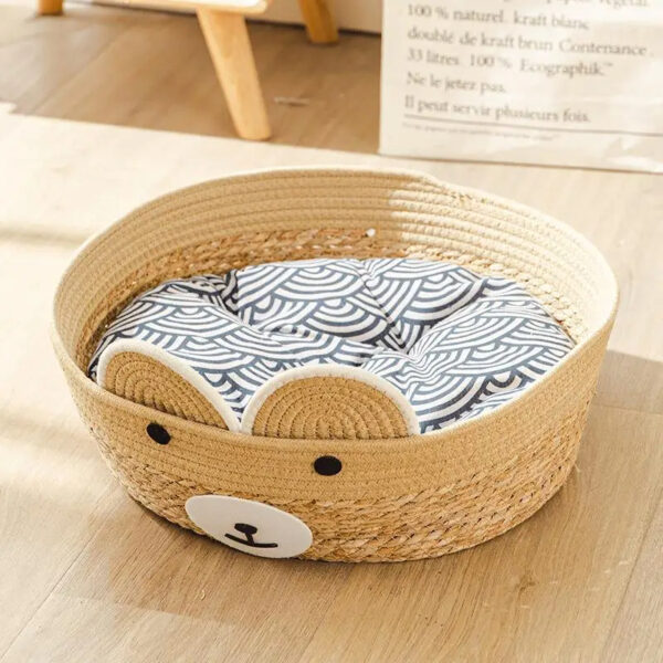 Panier chien rotin amusant et durable