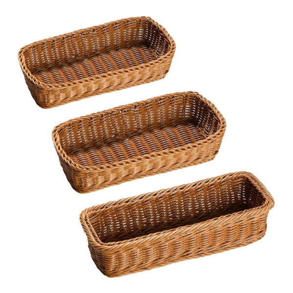 Panier rotin rectangulaire de rangement