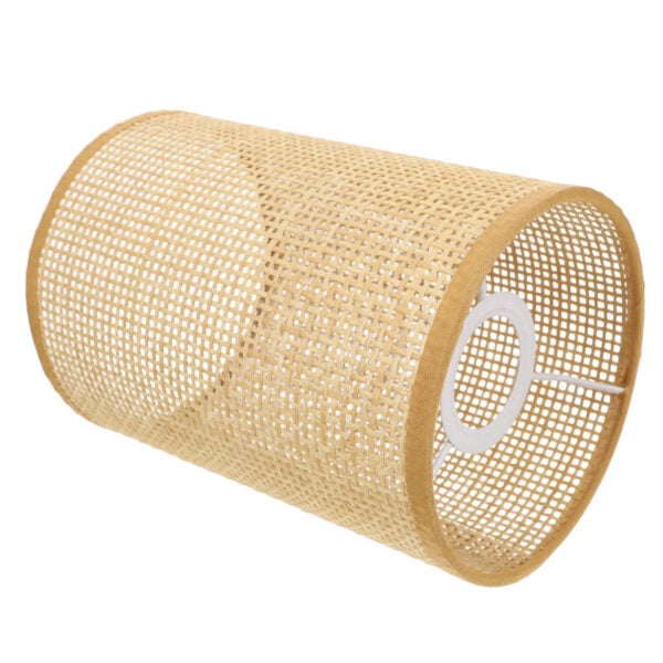 Petit abat-jour rotin pour lampe sur pied élégant et durable sur fond blanc