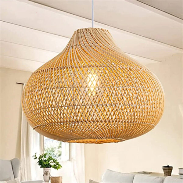 Suspension effet rotin design au style chinois