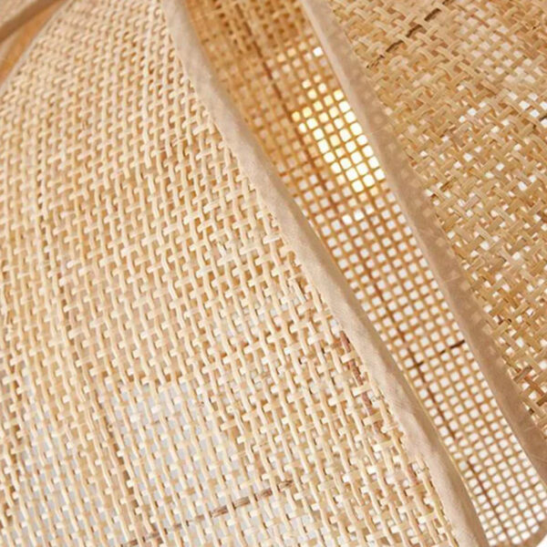 Suspension effet rotin fleur chic et élégante