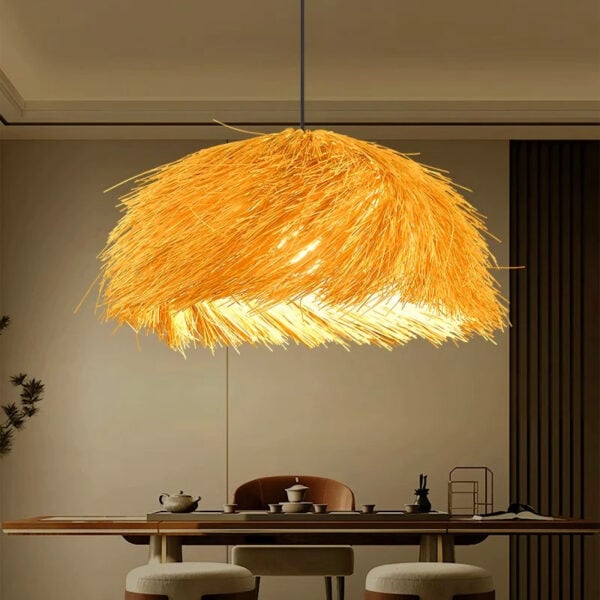 Suspension effet rotin originale au design moderne
