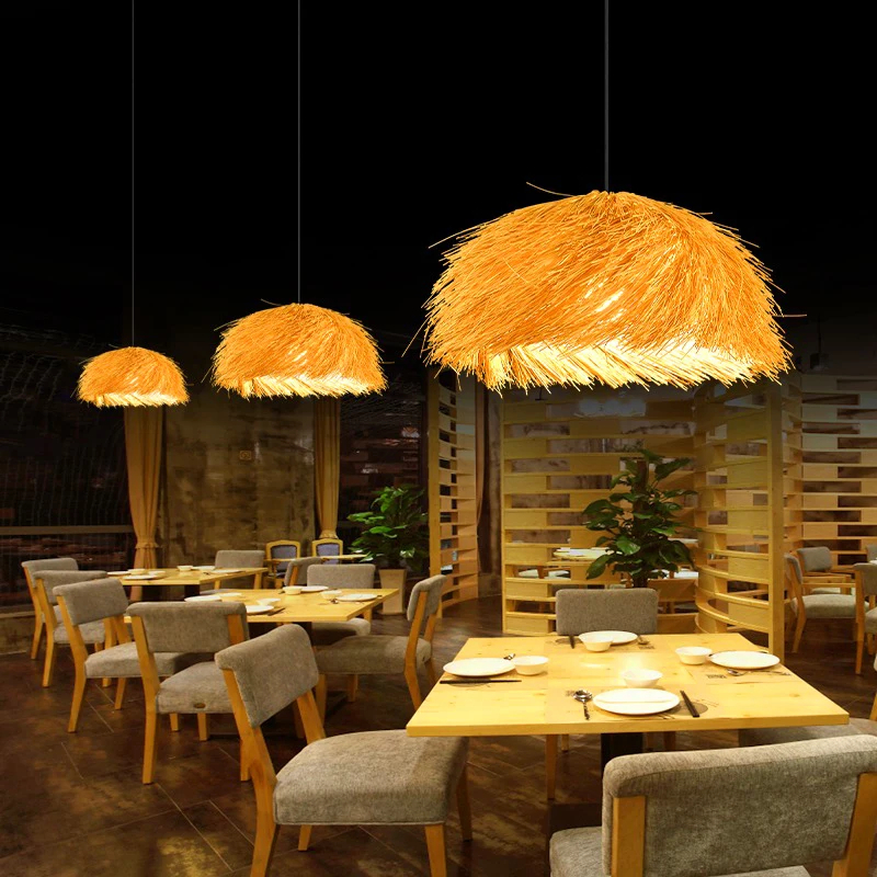 Suspension effet rotin originale au design moderne