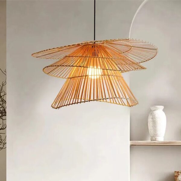 Suspension rotin décorative et élégante
