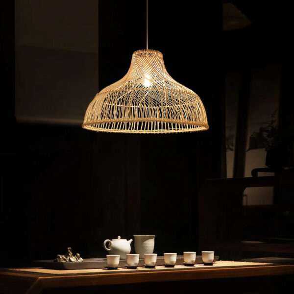 Suspension rotin polyvalente au style japonais