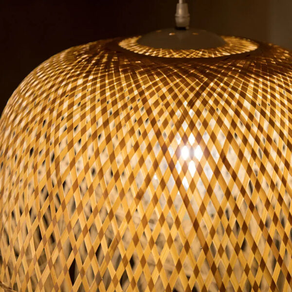 Détail de Suspension japonaise et moderne en rotin